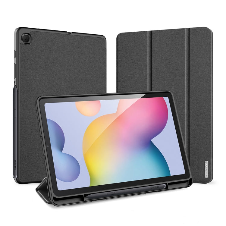 DUX DUCIS Domo Series Horizontal Flip Magnetic PU Leather Case with Three-folding Holder & Pen Slot, For Galaxy Tab A 8.4 (2020), For Galaxy Tab S6 Lite 10.4 inch