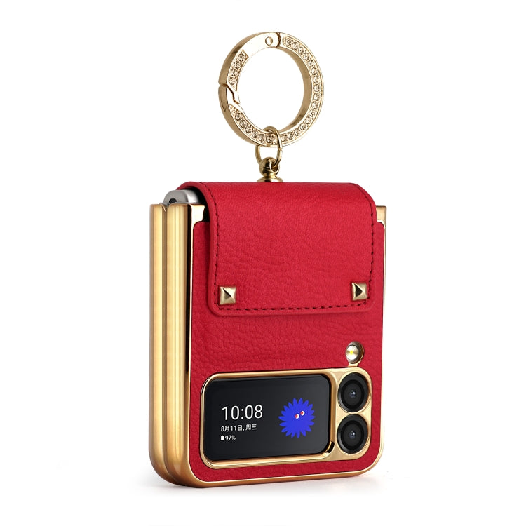 GKK Colorful PU Phone Case with Ring Holder, For Samsung Galaxy Z Flip4 5G, For Samsung Galaxy Z Flip3 5G
