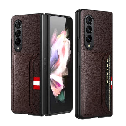 GKK Litchi Texture Card Slot Phone Case, For Samsung Galaxy Z Flip4 5G, For Samsung Galaxy Z Fold4 5G