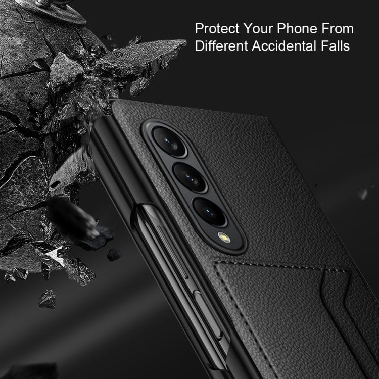 GKK Litchi Texture Card Slot Phone Case, For Samsung Galaxy Z Flip4 5G, For Samsung Galaxy Z Fold4 5G