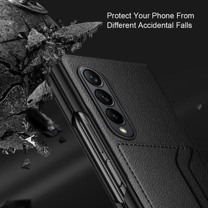 GKK Litchi Texture Card Slot Phone Case, For Samsung Galaxy Z Flip4 5G, For Samsung Galaxy Z Fold4 5G