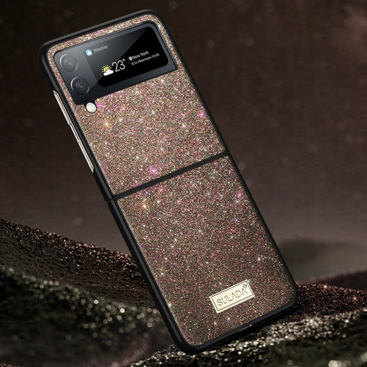 SULADA Shockproof TPU + Handmade Leather Phone Case, For Samsung Galaxy Z Flip4, For Samsung Galaxy Z Flip5