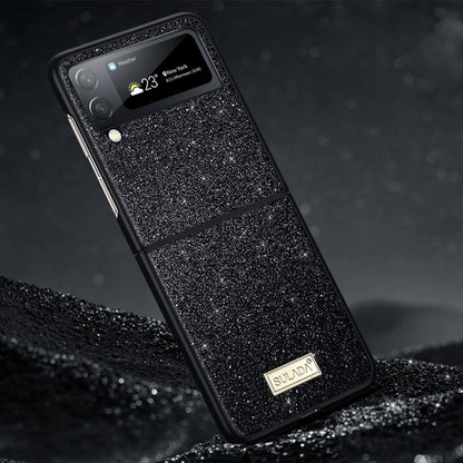 SULADA Shockproof TPU + Handmade Leather Phone Case, For Samsung Galaxy Z Flip4, For Samsung Galaxy Z Flip5