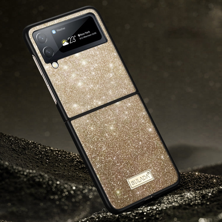 SULADA Shockproof TPU + Handmade Leather Phone Case, For Samsung Galaxy Z Flip4, For Samsung Galaxy Z Flip5