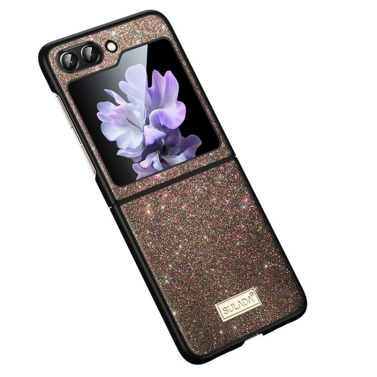 SULADA Shockproof TPU + Handmade Leather Phone Case, For Samsung Galaxy Z Flip4, For Samsung Galaxy Z Flip5