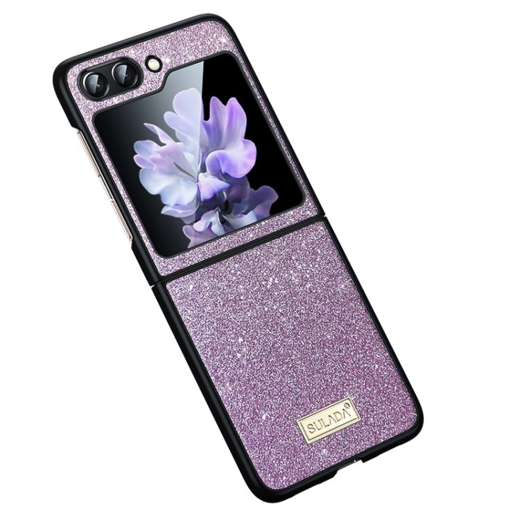 SULADA Shockproof TPU + Handmade Leather Phone Case, For Samsung Galaxy Z Flip4, For Samsung Galaxy Z Flip5