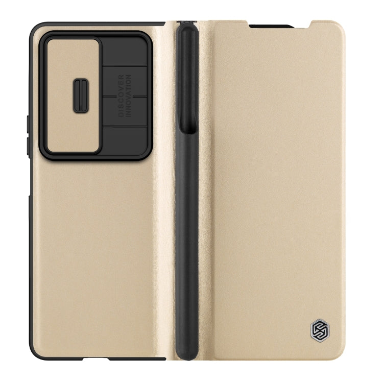 NILLKIN QIN Series Pro Sliding Camera Cover Design Leather Phone Case, For Samsung Galaxy Z Fold4 5G