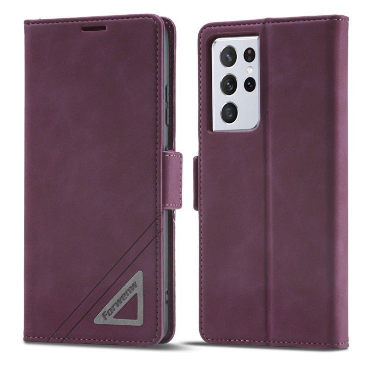 Forwenw Dual-side Buckle Leather Phone Case, For Samsung Galaxy S22 5G, For Samsung Galaxy S22+ 5G, For Samsung Galaxy S22 Ultra 5G, For Samsung Galaxy S21 5G, For Samsung Galaxy S21+ 5G, For Samsung Galaxy S21 Ultra 5G, For Samsung Galaxy Note20������...