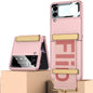 GKK Ultra-thin Full Coverage Phone Flip Case with Wristband, For Samsung Galaxy Z Flip4