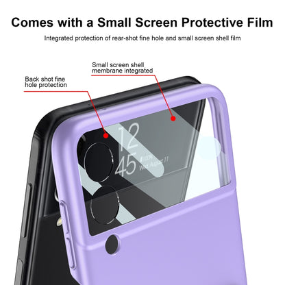 GKK Ultra-thin Full Coverage Phone Flip Case with Wristband, For Samsung Galaxy Z Flip4