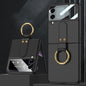 GKK Ultra-thin PC Full Coverage Phone Flip Case with Ring Holder, For Samsung Galaxy Z Flip4