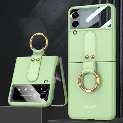 GKK Ultra-thin PC Full Coverage Phone Flip Case with Ring Holder, For Samsung Galaxy Z Flip4