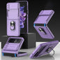 GKK Carbon Brazing Pattern Shockproof Armor PC Phone Case with Ring Holder, For Samsung Galaxy Z Flip4