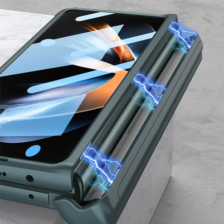 GKK Integrated Magnetic Armor Flip Phone Case With Pen Box, For Samsung Galaxy Z Fold4