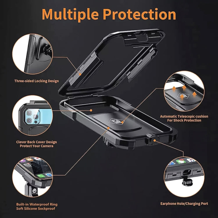 Motorcycle / Bicycle Rearview Mirror Wireless Charging Waterproof Box Mobile Phone Holder, M18S-A2, M18L-A2