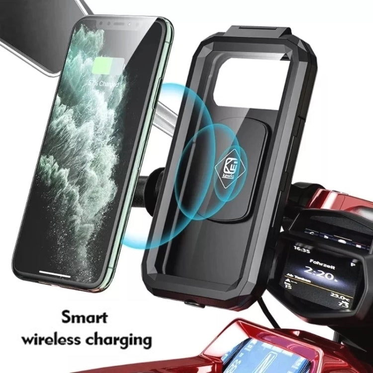 Motorcycle / Bicycle Rearview Mirror Wireless Charging Waterproof Box Mobile Phone Holder, M18S-A2, M18L-A2