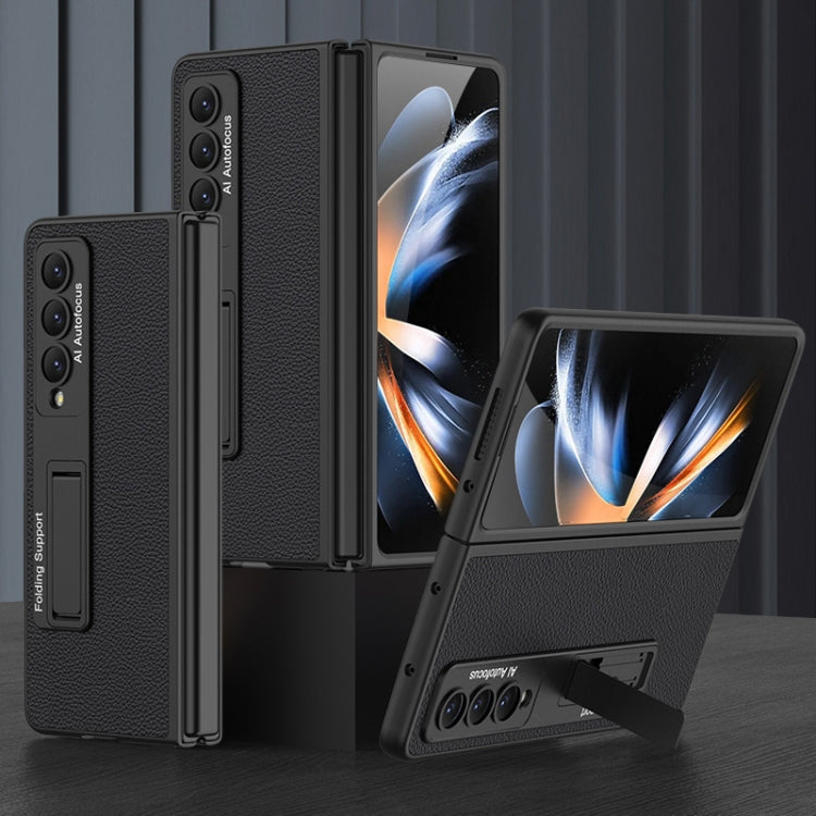 GKK Ultra-thin Plain Leather Full Phone Case with Stand, For Samsung Galaxy Z Fold4