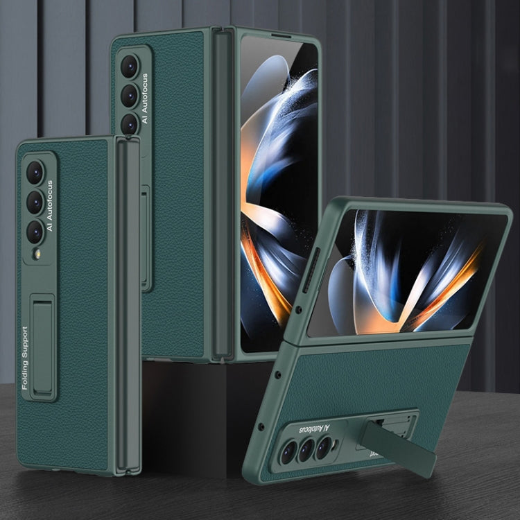 GKK Ultra-thin Plain Leather Full Phone Case with Stand, For Samsung Galaxy Z Fold4