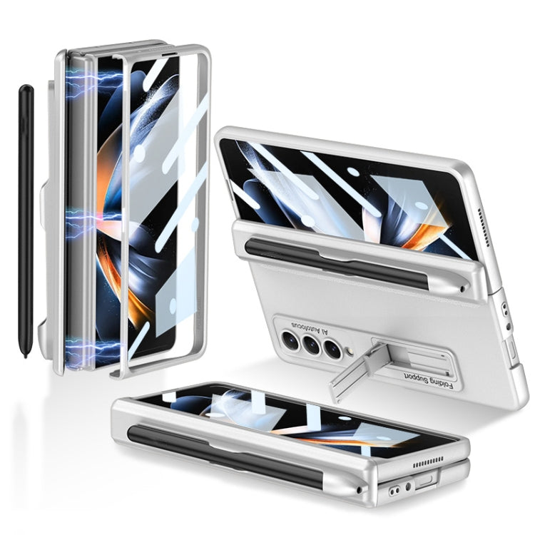 GKK Magnetic Hinge Flip Phone Case with Holder & Pen Slot, For Samsung Galaxy Z Fold4