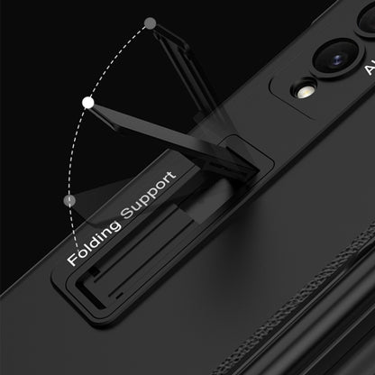 GKK Magnetic Hinge Flip Phone Case with Holder & Pen Slot, For Samsung Galaxy Z Fold4