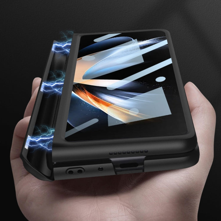 GKK Magnetic Hinge Flip Phone Case with Pen Holder & Holder, For Samsung Galaxy Z Fold4