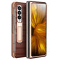 QIALINO 2 in 1 Crocodile Pattern Genuine Leather + PC Phone Case, For Samsung Galaxy Z Fold3 5G/W22 5G