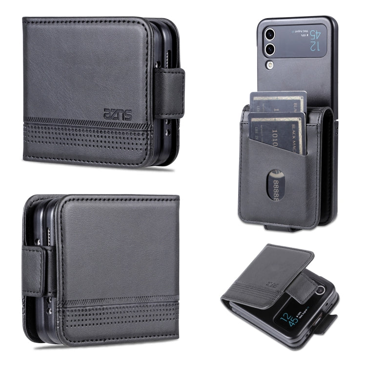 AZNS Magnetic Calf Texture Flip Leather Phone Case, For Samsung Galaxy Z Flip4 5G, For Samsung Galaxy Z Flip3 5G