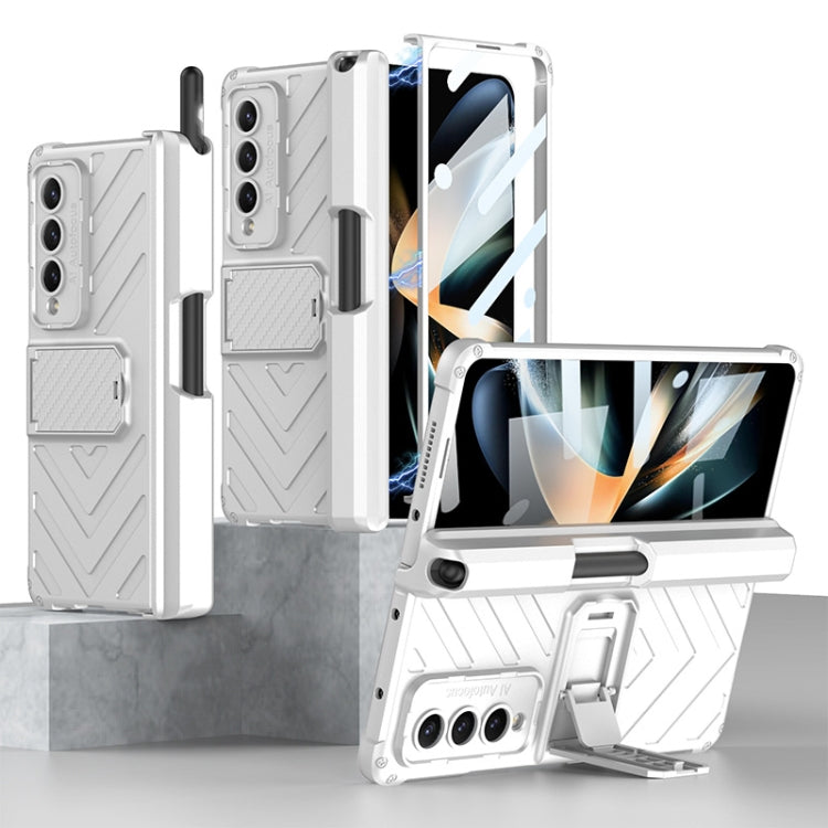 GKK Integrated Magnetic Folding Armor Shell with Push Pen Case, For Samsung Galaxy Z Fold4
