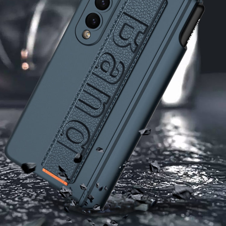GKK Integrated Magnetic Folding Hinge Phone Case with Wrist Strap & Pen Holder, For Samsung Galaxy Z Fold4