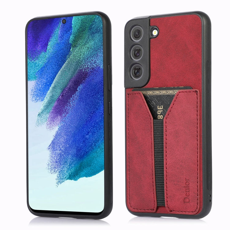 Denior DV Elastic Card PU Back Cover Phone Case, For Samsung Galaxy S22 5G, For Samsung Galaxy S22+ 5G, For Samsung Galaxy S22 Ultra 5G, For Samsung Galaxy S21 5G, For Samsung Galaxy S21+ 5G, For Samsung Galaxy S21 Ultra 5G, For Samsung Galaxy Note20��...