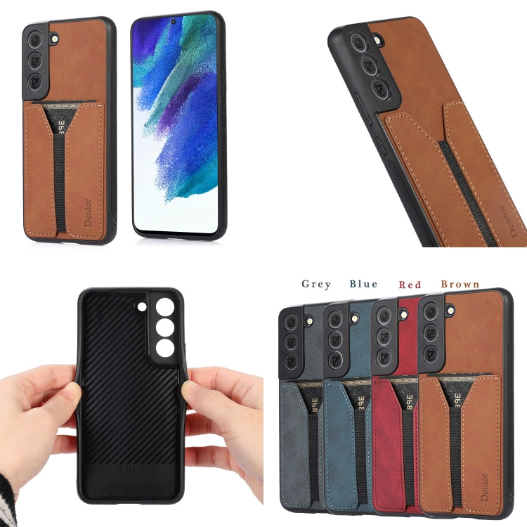 Denior DV Elastic Card PU Back Cover Phone Case, For Samsung Galaxy S22 5G, For Samsung Galaxy S22+ 5G, For Samsung Galaxy S22 Ultra 5G, For Samsung Galaxy S21 5G, For Samsung Galaxy S21+ 5G, For Samsung Galaxy S21 Ultra 5G, For Samsung Galaxy Note20��...