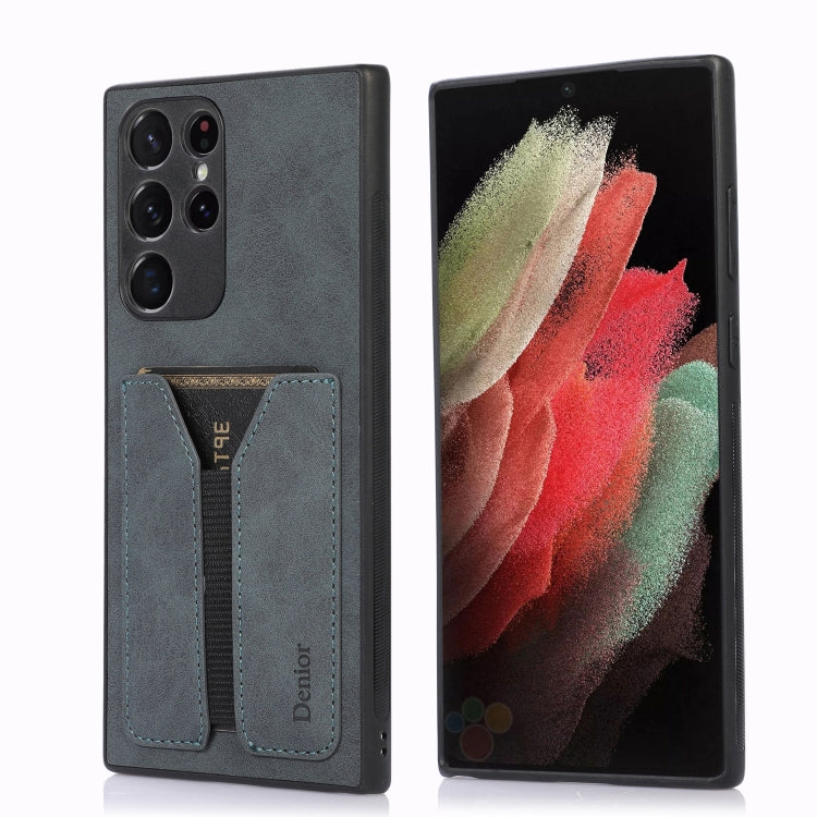 Denior DV Elastic Card PU Back Cover Phone Case, For Samsung Galaxy S22 5G, For Samsung Galaxy S22+ 5G, For Samsung Galaxy S22 Ultra 5G, For Samsung Galaxy S21 5G, For Samsung Galaxy S21+ 5G, For Samsung Galaxy S21 Ultra 5G, For Samsung Galaxy Note20��...