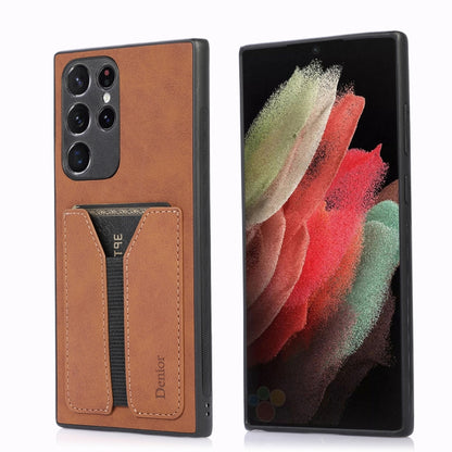 Denior DV Elastic Card PU Back Cover Phone Case, For Samsung Galaxy S22 5G, For Samsung Galaxy S22+ 5G, For Samsung Galaxy S22 Ultra 5G, For Samsung Galaxy S21 5G, For Samsung Galaxy S21+ 5G, For Samsung Galaxy S21 Ultra 5G, For Samsung Galaxy Note20��...