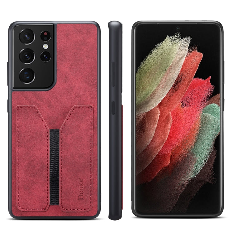 Denior DV Elastic Card PU Back Cover Phone Case, For Samsung Galaxy S22 5G, For Samsung Galaxy S22+ 5G, For Samsung Galaxy S22 Ultra 5G, For Samsung Galaxy S21 5G, For Samsung Galaxy S21+ 5G, For Samsung Galaxy S21 Ultra 5G, For Samsung Galaxy Note20��...