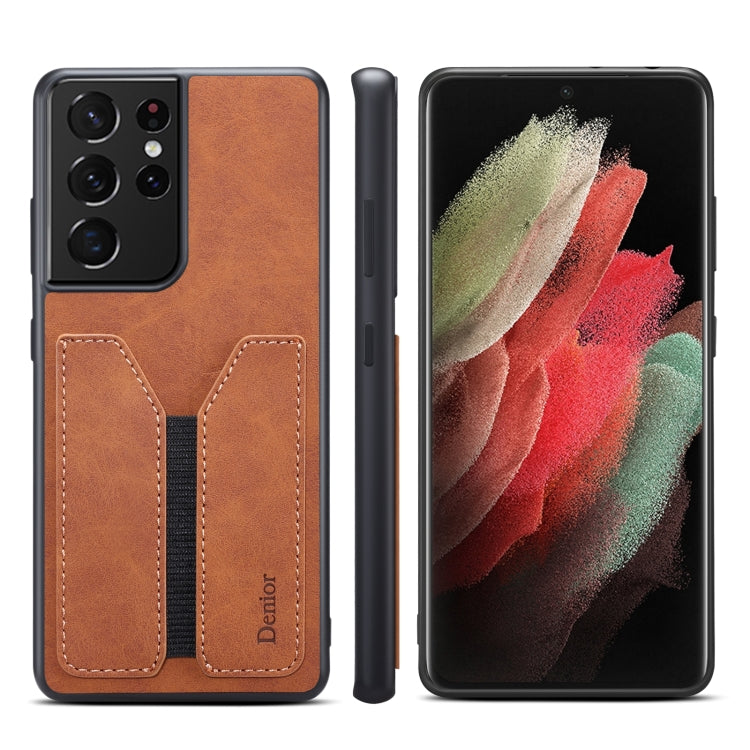 Denior DV Elastic Card PU Back Cover Phone Case, For Samsung Galaxy S22 5G, For Samsung Galaxy S22+ 5G, For Samsung Galaxy S22 Ultra 5G, For Samsung Galaxy S21 5G, For Samsung Galaxy S21+ 5G, For Samsung Galaxy S21 Ultra 5G, For Samsung Galaxy Note20��...