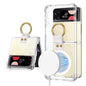 GKK MagSafe Airbag Shockproof Phone Case with Ring Holder, For Samsung Galaxy Z Flip3 5G