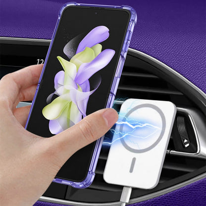 GKK MagSafe Airbag Shockproof Phone Case with Ring Holder, For Samsung Galaxy Z Flip3 5G