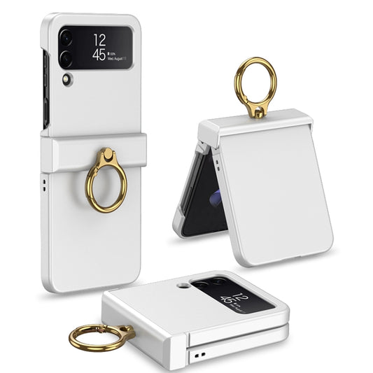 GKK Ultrathin Hinge Full Coverage Phone Case with Ring Holder, For Samsung Galaxy Z Flip4