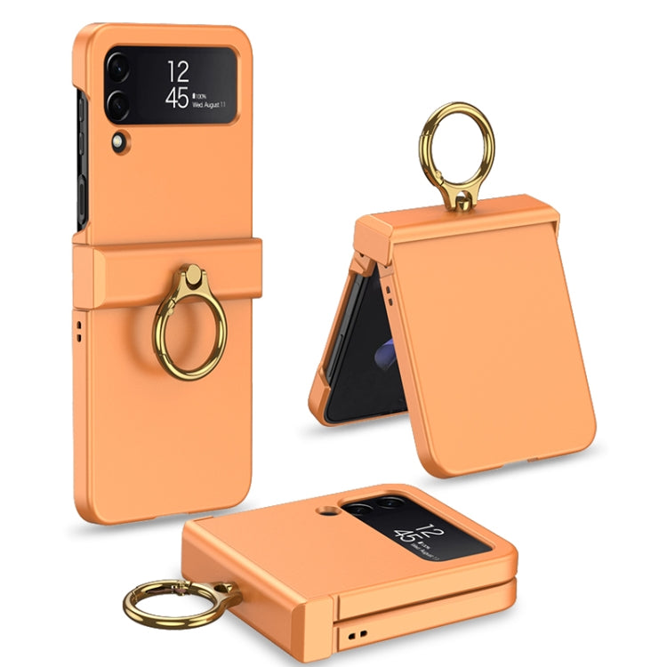 GKK Ultrathin Hinge Full Coverage Phone Case with Ring Holder, For Samsung Galaxy Z Flip4