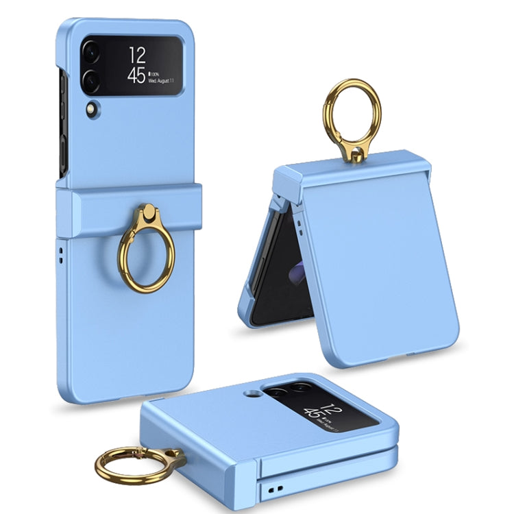 GKK Ultrathin Hinge Full Coverage Phone Case with Ring Holder, For Samsung Galaxy Z Flip4