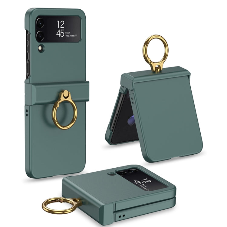 GKK Ultrathin Hinge Full Coverage Phone Case with Ring Holder, For Samsung Galaxy Z Flip4
