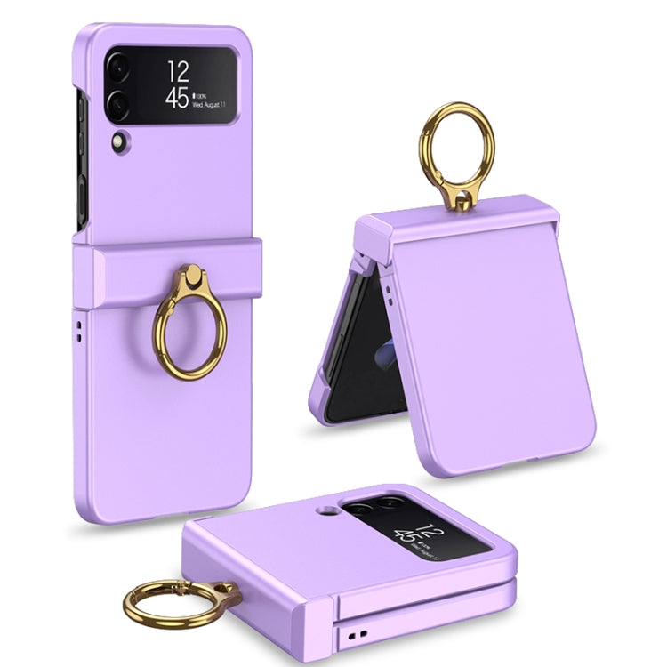 GKK Ultrathin Hinge Full Coverage Phone Case with Ring Holder, For Samsung Galaxy Z Flip4