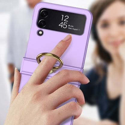GKK Ultrathin Hinge Full Coverage Phone Case with Ring Holder, For Samsung Galaxy Z Flip4