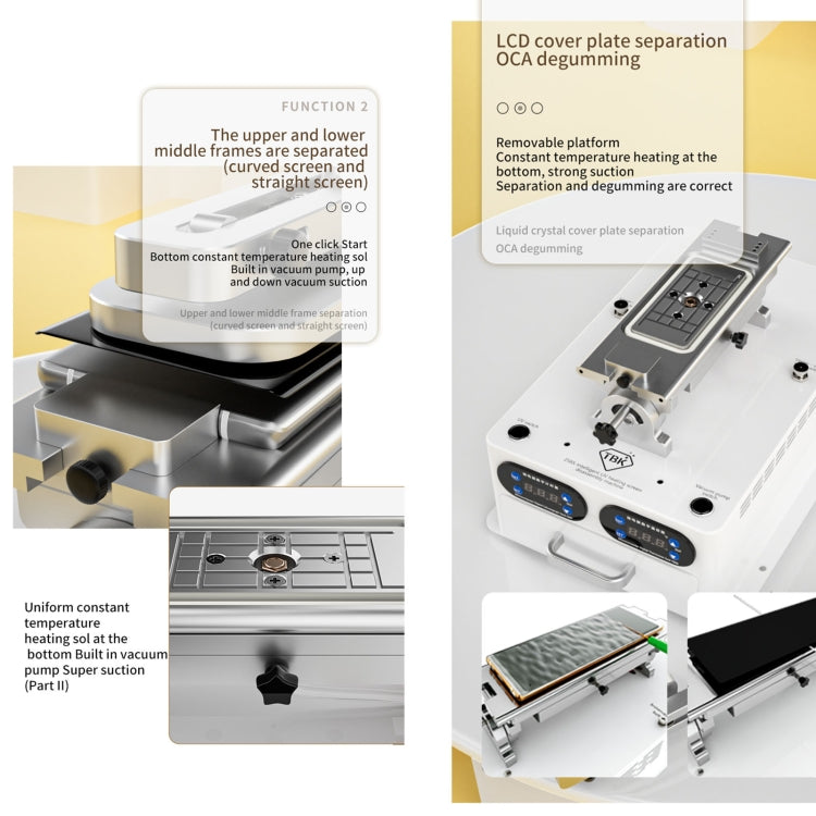 TBK 258S Intelligent Multi-function UV Cured Disassembly Machine, US Plug, EU Plug, UK Plug, AU Plug