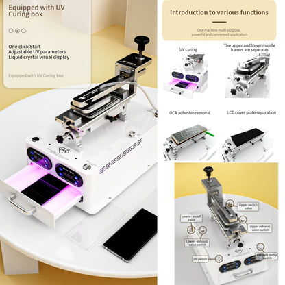 TBK 258S Intelligent Multi-function UV Cured Disassembly Machine, US Plug, EU Plug, UK Plug, AU Plug