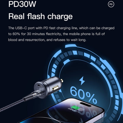TOTUDESIGN 30W Car Fast Charging, USB-A + USB-C / Type-C, USB-C / Type-C + USB-C / Type-C, USB-A