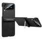 SULADA Invisible Bracket Leather Back Cover Phone Case, For Huawei P50 Pocket, For Samsung Galaxy Z Flip4, For Samsung Galaxy Z Flip3 5G