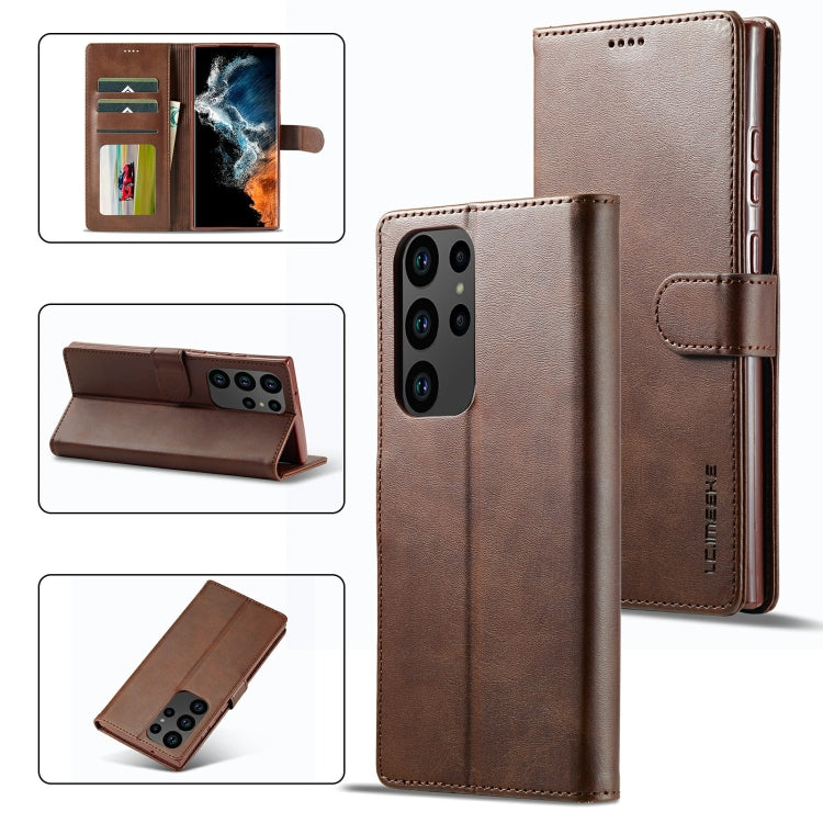 LC.IMEEKE Calf Texture Horizontal Flip Leather Phone Case, For Samsung Galaxy S23 5G, For Samsung Galaxy S23+ 5G, For Samsung Galaxy S23 Ultra 5G