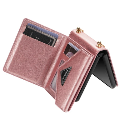 N.BEKUS Side Zipper Folding Phone Leather Case, For Samsung Galaxy Z Flip3 5G, For Samsung Galaxy Z Flip4