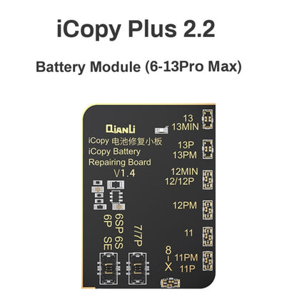 For iPhone 6 - 13 Pro Max Qianli iCopy Plus 2.2 Repair Detection Programmer, Standard Edition, with Battery Board, with Battery Board + Earphone Board, Battery Module